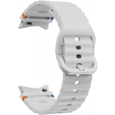 Drakero Silikonový řemínek WAVY bílá pro Samsung Galaxy Watch 4, 5, 6, 7 10466 – Zboží Živě