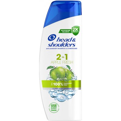 Head & Shoulders Apple Fresh 2in1 Šampon proti Lupům 330 ml. Pocit Svěžesti Vůně Jablka – Zboží Mobilmania