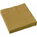 Amscan papírové ubrousky zlaté 20ks 33x33cm – Hledejceny.cz