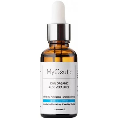 MyCeutic 100% Organic Aloe Vera Juice Zklidňující sérum pro aknózní a alergickou pokožku 30 ml – Hledejceny.cz