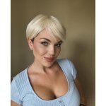 Světle blond paruka z pravých a umělých vlasů Janette – Zboží Dáma