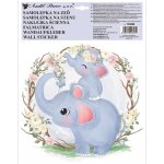 Anděl Samolepka na zeď barevná Slon 30 x 42 cm 15508 – Zboží Dáma