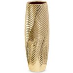 Luxusní úzká zlatá váza s prolisy, více rozměrů 18cmx50cm – Zboží Dáma
