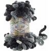 Příze Pletací příze Alize PUFFY COLOR 6532 černo-šedý melír, efektní, 100g/9m