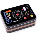 Prima-obchod Plechová krabička na šití, barva 1 (10x14x5,3) černá – Zboží Dáma