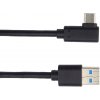 Flex kabel Kabel USB typ C/M - USB 3.0 A/M zahnutý konektor 90°, 50 cm