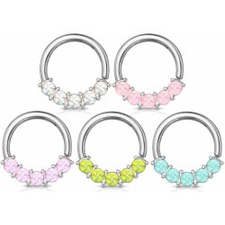 Šperky4U piercing kruh s kameny K01052-G