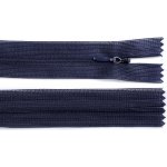 Spirálový zip skrytý No 3 délka 60 cm dederon - modrá tmavá – Zboží Mobilmania