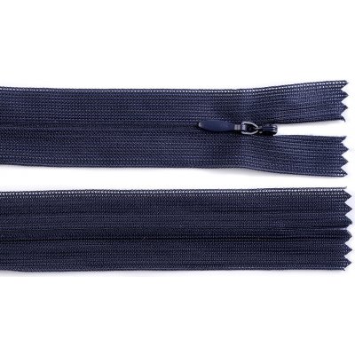 Spirálový zip skrytý No 3 délka 60 cm dederon - modrá tmavá – Zboží Mobilmania