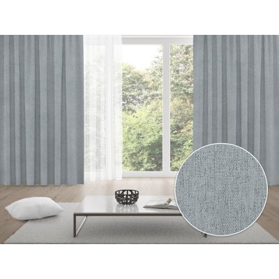 Biante 100% zatemňovací závěs Blackout BKL-605 Modrošedý režný - šířka 140 cm 140x140 cm – Hledejceny.cz