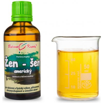 Bylinné kapky Žen-šen žen šen, ženšen americký bylinné kapky tinktura 50 ml – Hledejceny.cz