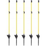 Sklolaminátové oválné tyčky pro ohradník 110 cm s nášlapem, hrotem a 2 izolátory - 10 ks – Zboží Mobilmania