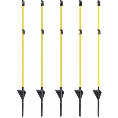 Sklolaminátové oválné tyčky pro ohradník 110 cm s nášlapem, hrotem a 2 izolátory - 10 ks – Zboží Mobilmania