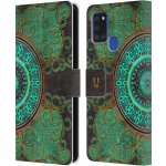 Pouzdro HEAD CASE Samsung Galaxy A21s Arabeska mandala zelená – Zboží Mobilmania