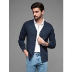 Pánský kardigan na knoflíky V1 SWCD-0126 tmavě modrý – Sleviste.cz