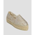 Manebi Double Sole Lurex Cotton Blend Monaco Espadrilles Ve Zlaté – Zboží Dáma