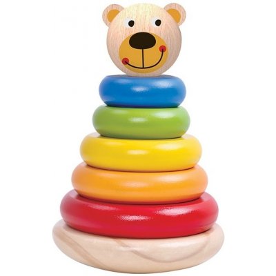 Babu skládací pyramida barevné kroužky medvěd