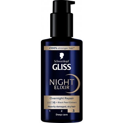 Gliss Overnight Repair noční elixír na vlasy, 100 ml – Sleviste.cz