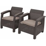 Allibert Corfu Duo hnědá / warm taupe 2 ks – Hledejceny.cz