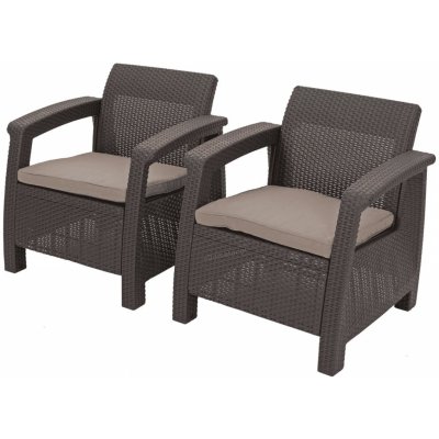 Allibert Corfu Duo hnědá / warm taupe 2 ks – Hledejceny.cz