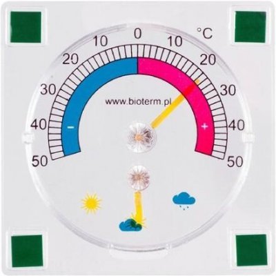 teploměr venkovní 90*90 samolepící + barometr 330576 1880181 – Zboží Dáma