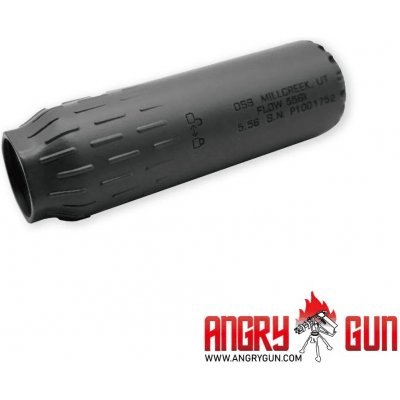 Angry Gun Angry Gun 3D tištěný ocelový tlumič FLOW 556K Černá – Zboží Dáma
