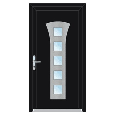 OknaDvereNaMiru.cz Vchodové dveře INOX 13 antracit 105 x 220 cm – Zboží Mobilmania