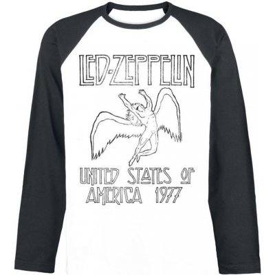 Led Zeppelin USA 77 Long Sleeved Baseball Shirt
