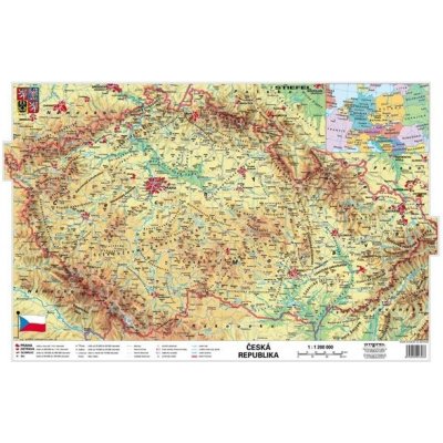 ČR – obecně geografická / pracovní 160 x 120 cm