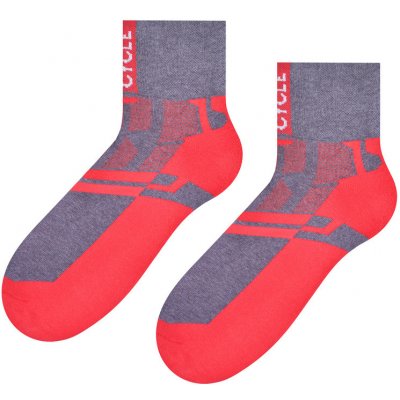Ponožky na kolo 040 M.šedá/červená – Zboží Mobilmania