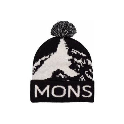 Mons Royale Mtn Pixel Merino Pom Pom Beanie Black White černá – Hledejceny.cz