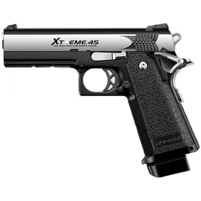 Tokyo Marui GBB Hi-Capa 4.3 Xtreme .45 Full-auto Stříbrná/černá plynová – Zboží Dáma