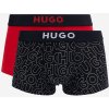 Boxerky, trenky, slipy, tanga Hugo sada dvou pánských boxerek v černé a červené