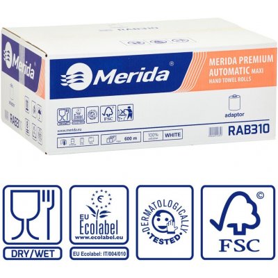 Merida Maxi Automatic RAB310 třívrstvé bílé 6 x 500 ks – Zboží Mobilmania