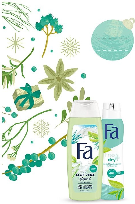 Fa dárková sada - sprchový gel Aloe Vera 250 ml + deospray Fresh and dry 150 ml