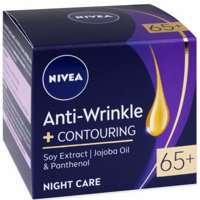 Nivea Anti Wrinkle Contouring noční krém 65+ 50 ml – Zboží Mobilmania