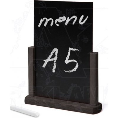 A-Z Reklama CZ Dřevěný popisovatelný menu stojánek A5 WOODBOARD TCHBBLA5 - Černý – Zboží Mobilmania