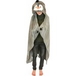 Cozy Noxxiez BL813 Tučnák hřejivá deka s kapucí se zvířátkem a tlapkovými kapsami – Hledejceny.cz