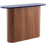 Jotex Livi toaletní stolek 120 x 35 cm s ořechovou podnoží modrý – Sleviste.cz