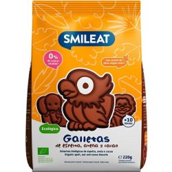 Smileat BIO špaldové kakaové sušenky s jablečnou šťávou 220 g