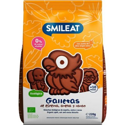 Smileat BIO špaldové kakaové sušenky s jablečnou šťávou 220 g – Zboží Dáma Smileat BIO špaldové kakaové sušenky s jablečnou šťávou 220 g – Zboží Dáma