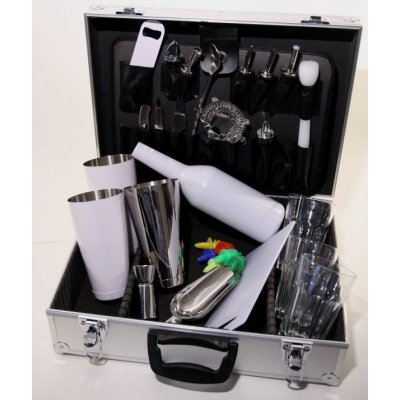 Barmanský kufr - bílý metal – Zboží Mobilmania