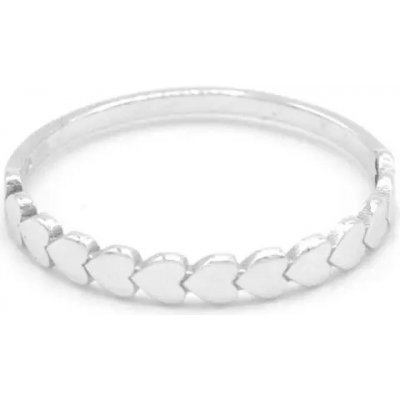 B&B Goldinvestic Zlatý prsten ze srdíček bílé zlato N5876 – Zboží Dáma