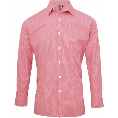 Premier Workwear pánská bavlněná košile s dlouhým rukávem PR220 red