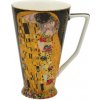 Hrnek a šálek HOME ELEMENTS Porcelánový hrnek Klimt Polibek černý 500 ml