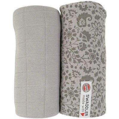 LODGER Swaddler Flower Tribe 2balení 120 x 120 cm Mist – Zbozi.Blesk.cz