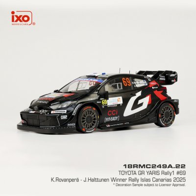 Toyota GR Yaris Rally1 Rally Islas Canarias 2025 69 Rovanperä Halttunen IXO 1:18