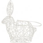Bílý dekorační drátěný košík ve tvaru králíka 20*12*24 cm – Hledejceny.cz