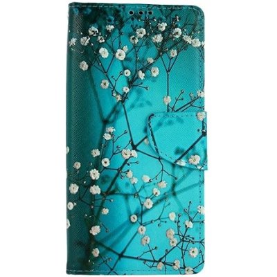 TopQ Xiaomi Redmi 9A knížkový Modrý s květy 51524 Sun-51524