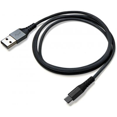 Datový USB kabel CELLY s USB-C konektorem, nylonový obal, 25 cm, černý – Zbozi.Blesk.cz